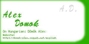 alex domok business card