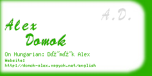 alex domok business card